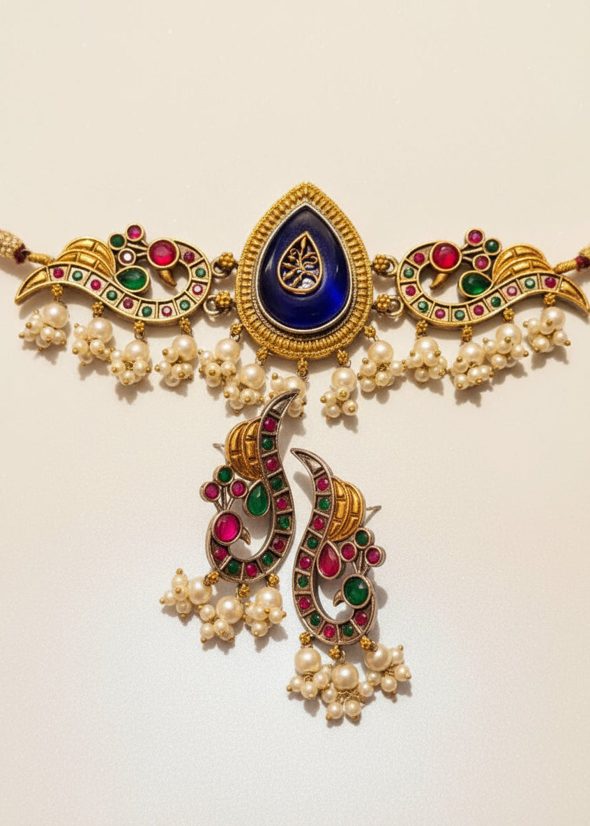 Dual Tone Oxidized Brass Choker