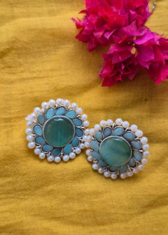 Sunflower Studs-Blue