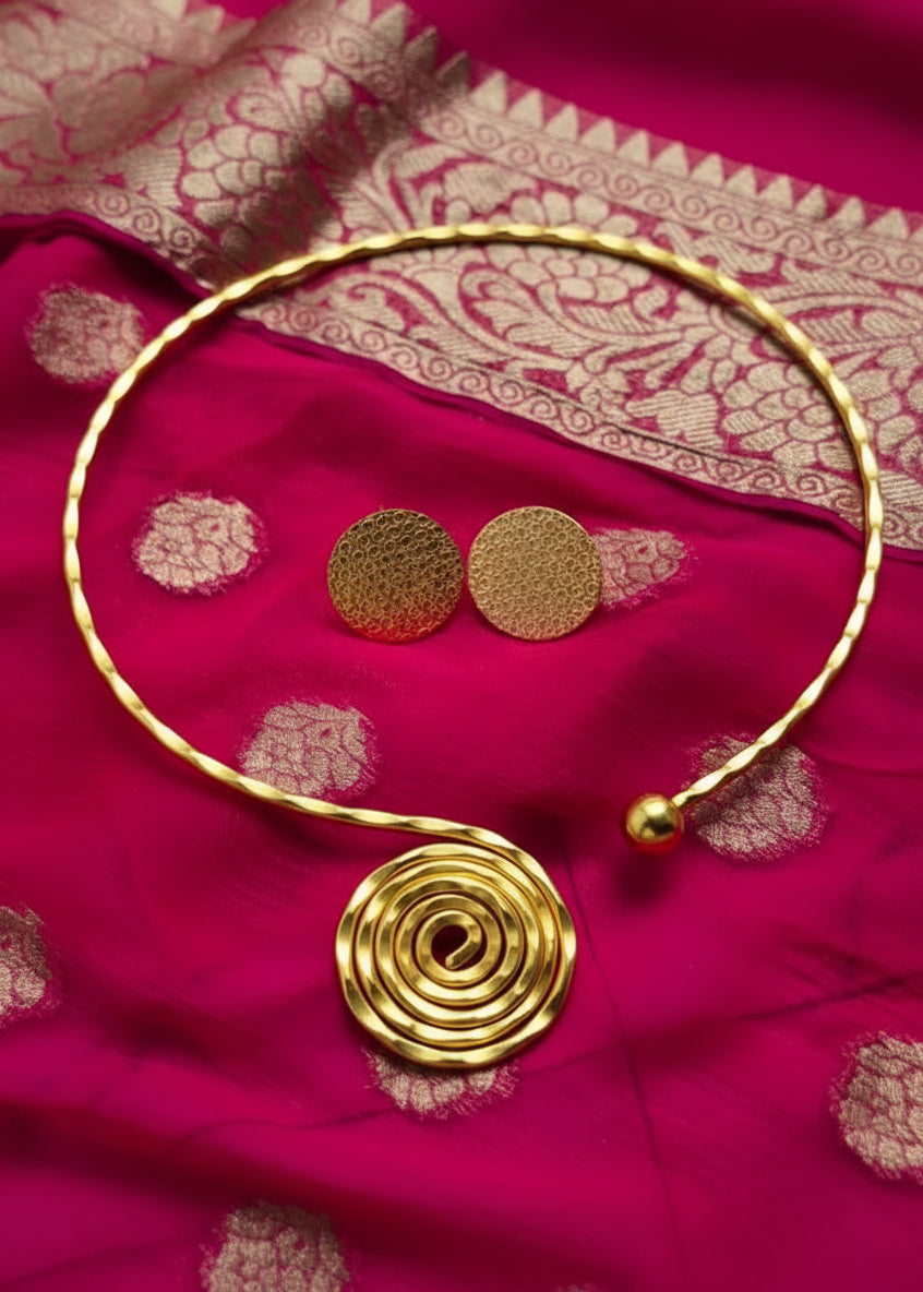 Twirl of Gold Husli/Hasuli Set