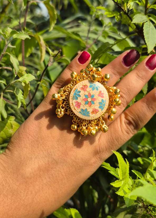 Madhubani Ghunghroo Ring