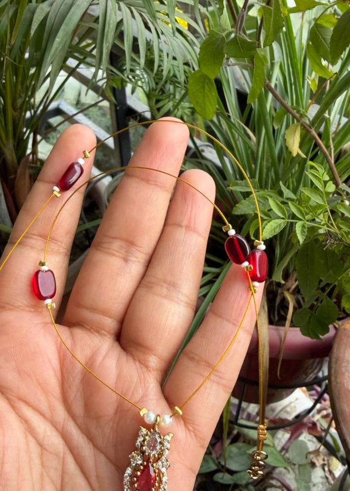 Devaara Invisible Chain Temple AD (Chain Only) - Maroon