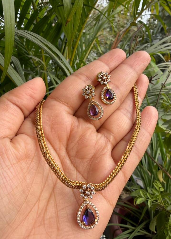 DeviKriti Temple AD Necklace Set