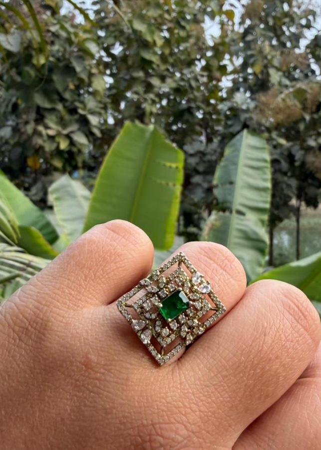 Yashika AD Adjustable Ring - Green