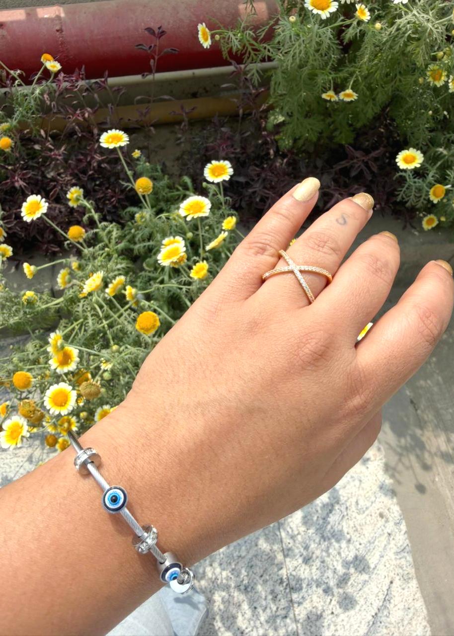 Silver Evil Eye Bracelet