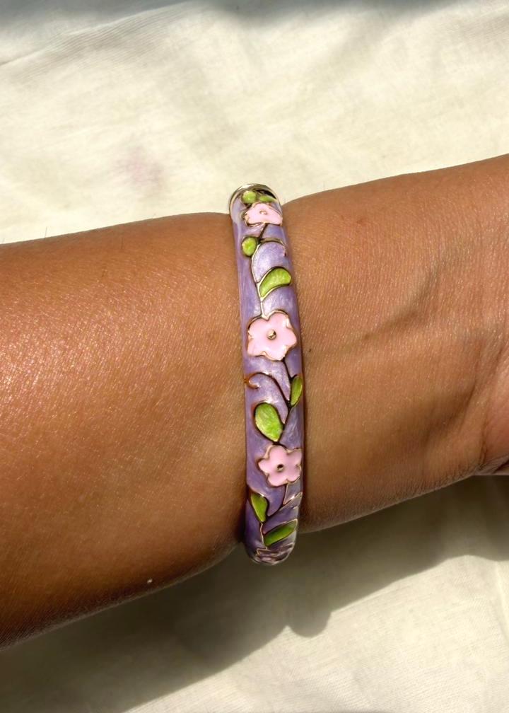 Lilac Petal Bangle-Single Piece