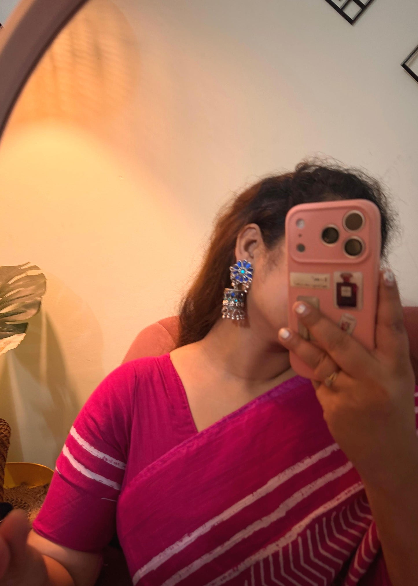 Raga Blue Oxidized Silver Earring