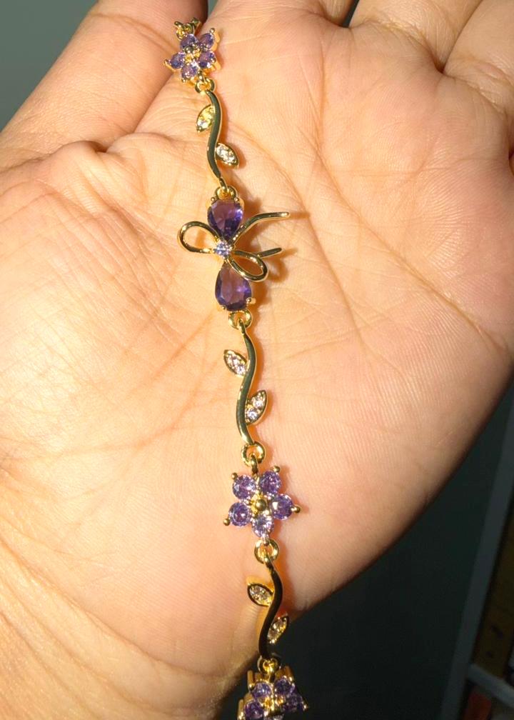 Lilac Bow Bracelet