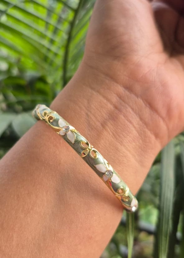 Gulmohar Enamel Bangles-Single Piece (Variants)