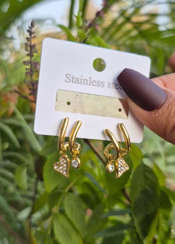 Locked Heart Anti-Tarnish earrings