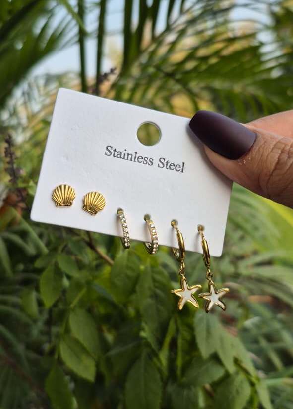 Anti Tarnish Earrings Combo-4 (Pack of 3)