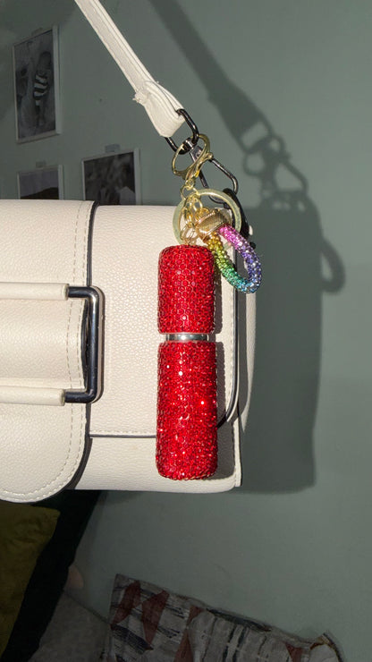 Bag Charm Spray Bottle - Glittery Red