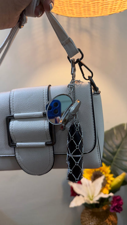Lipstick Charm - Silver Hues