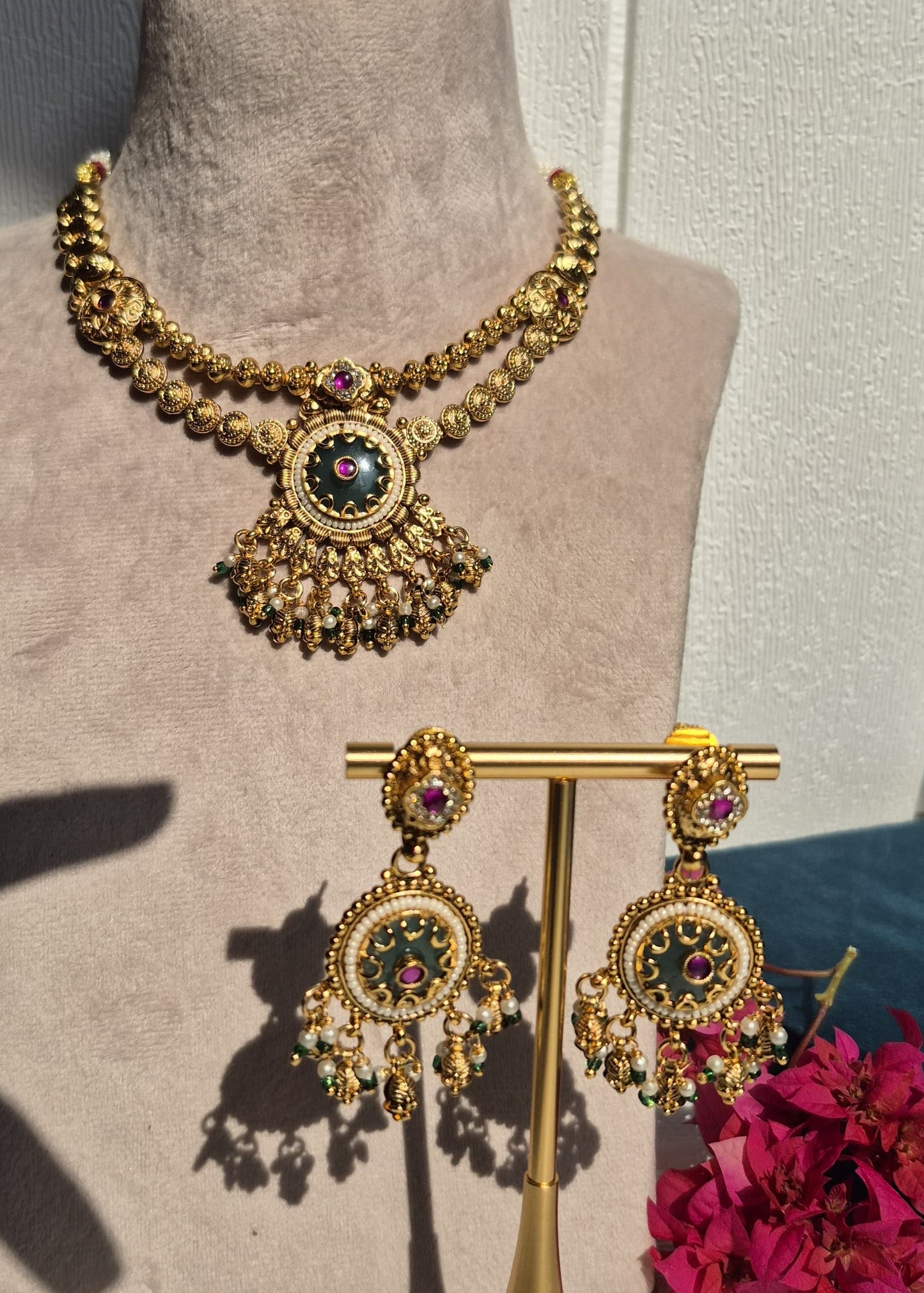 Shahi Rajkumari Multicolor Necklace Set