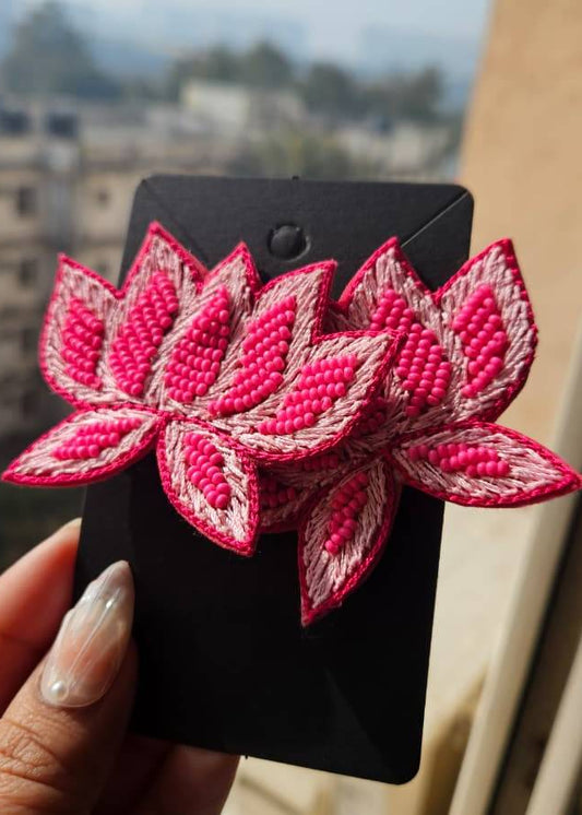 Lotus Handmade Beaded Earring