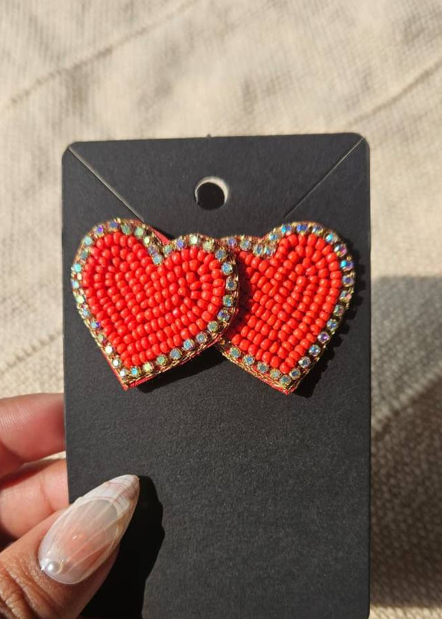 Heart Handmade Beaded Earring (Variants)