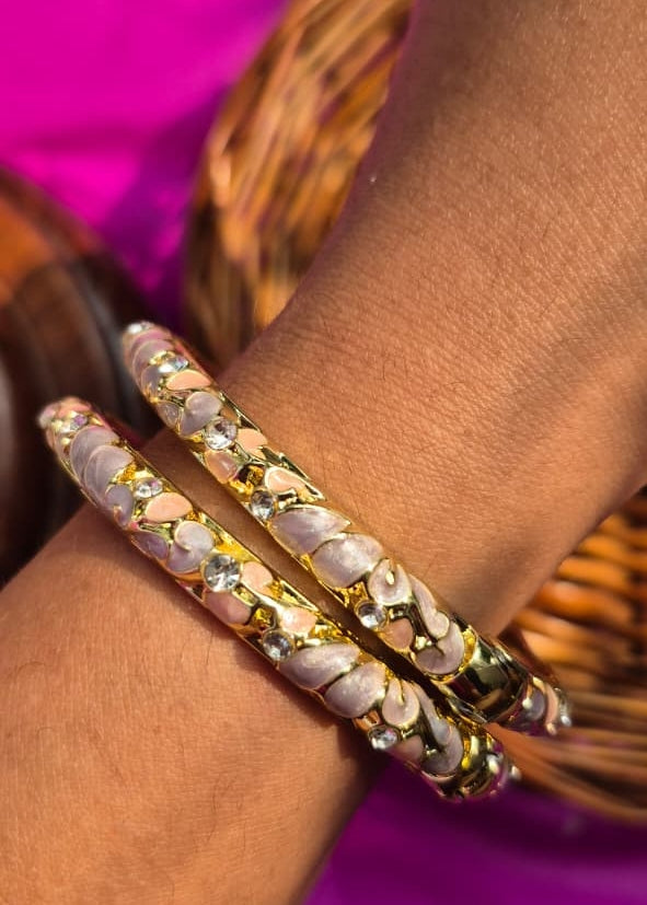 Glittery Sky Enamel Sleek Enamel Bangle-Single Piece