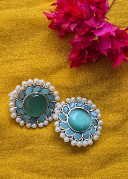 Sunflower Studs-Blue