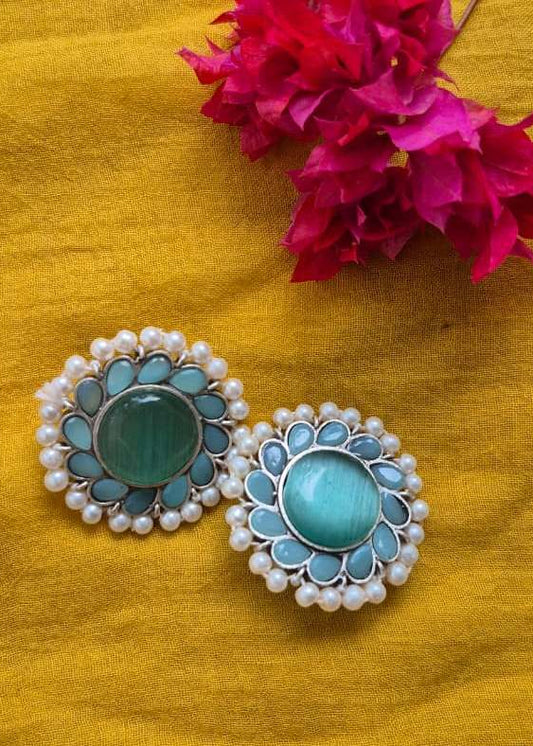 Sunflower Studs-Blue