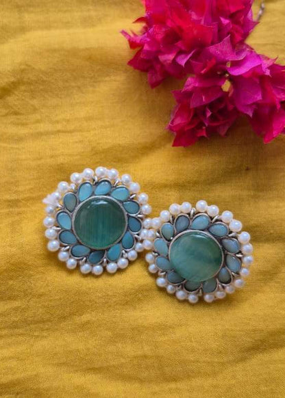 Sunflower Studs-Blue