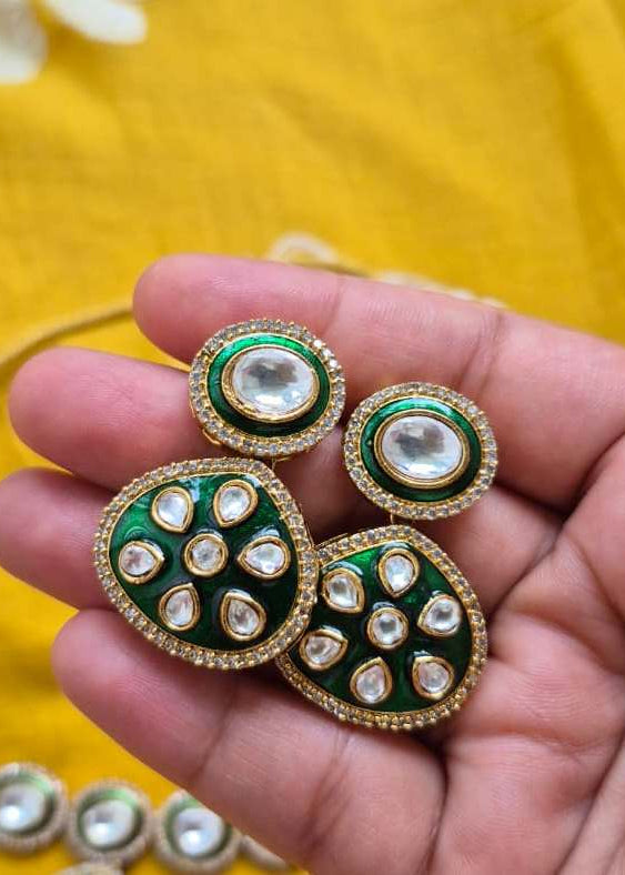 Emerald Green Polki Necklace