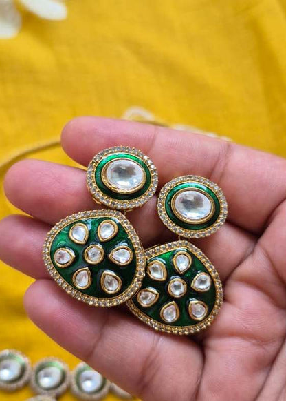 Emerald Green Polki Necklace