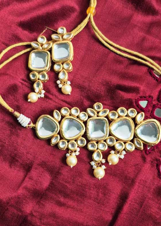 Kundan Pearl Choker Set