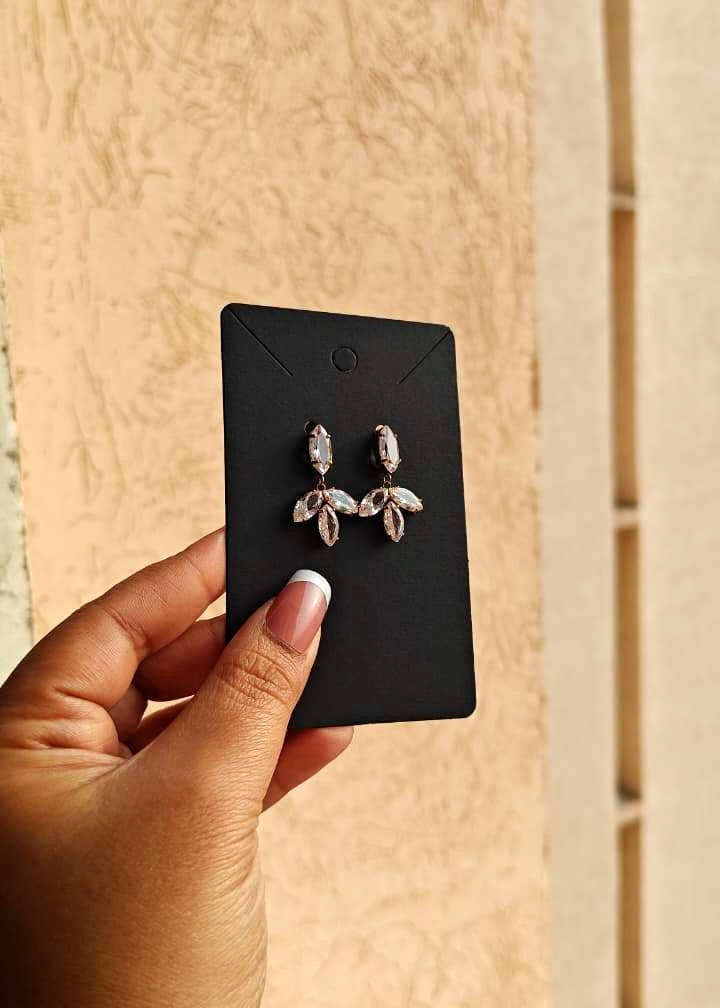 Embellished Golden Petal Anti-Tarnish Earring