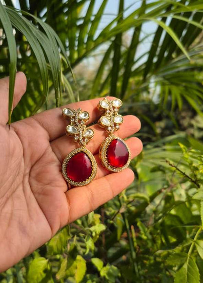 Maroon Drop Earring