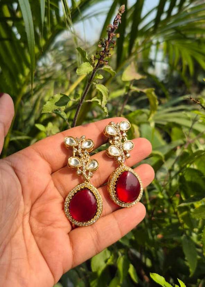 Maroon Drop Earring