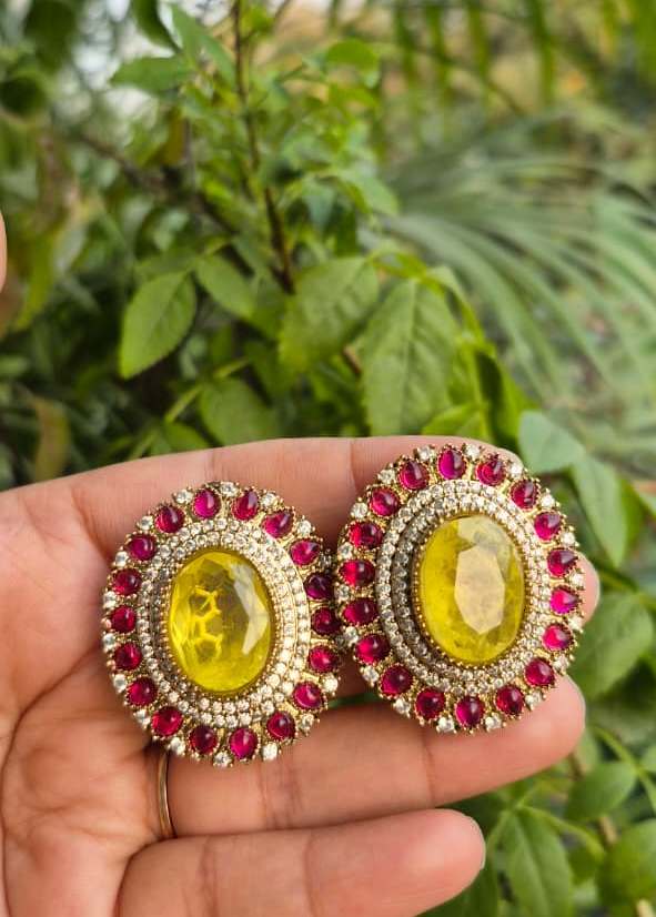 Citrine Rani Doublet Stud Earring