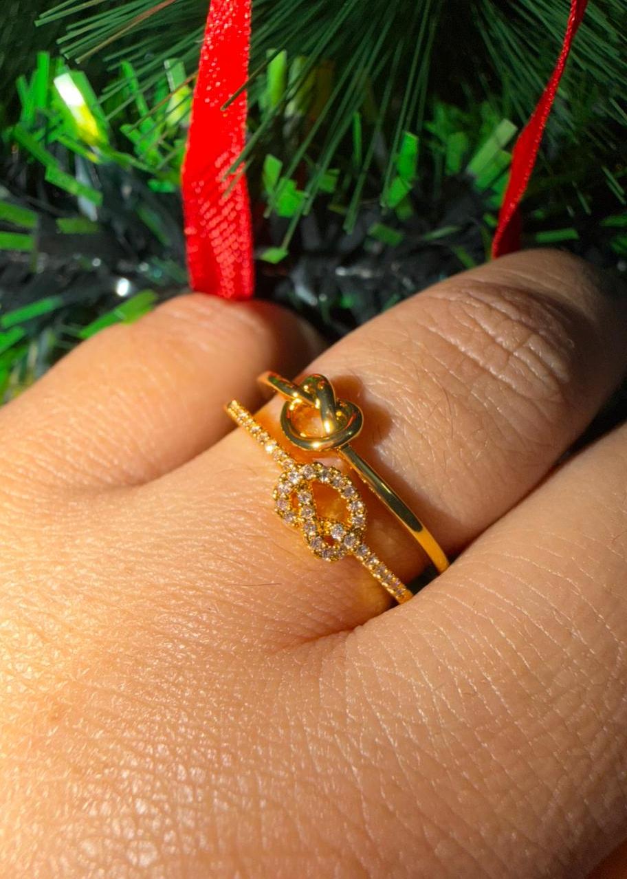 Ethereal Solitaire Stack Anti Tarnish Ring