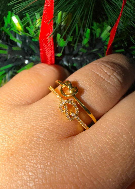 Ethereal Solitaire Stack Anti Tarnish Ring