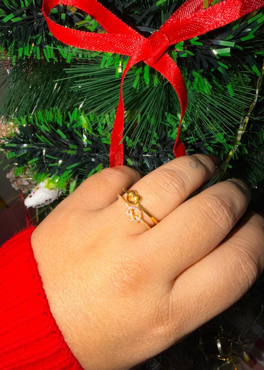 Ethereal Solitaire Stack Anti Tarnish Ring