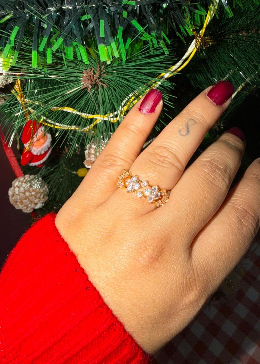 Iris Stack Solitaire Anti Tarnish Ring