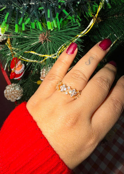 Iris Stack Solitaire Anti Tarnish Ring