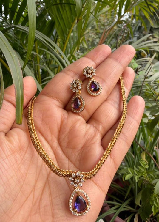 DeviKriti Temple AD Necklace Set