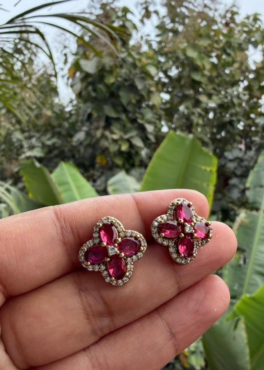 Revika Temple AD Stud - Ruby