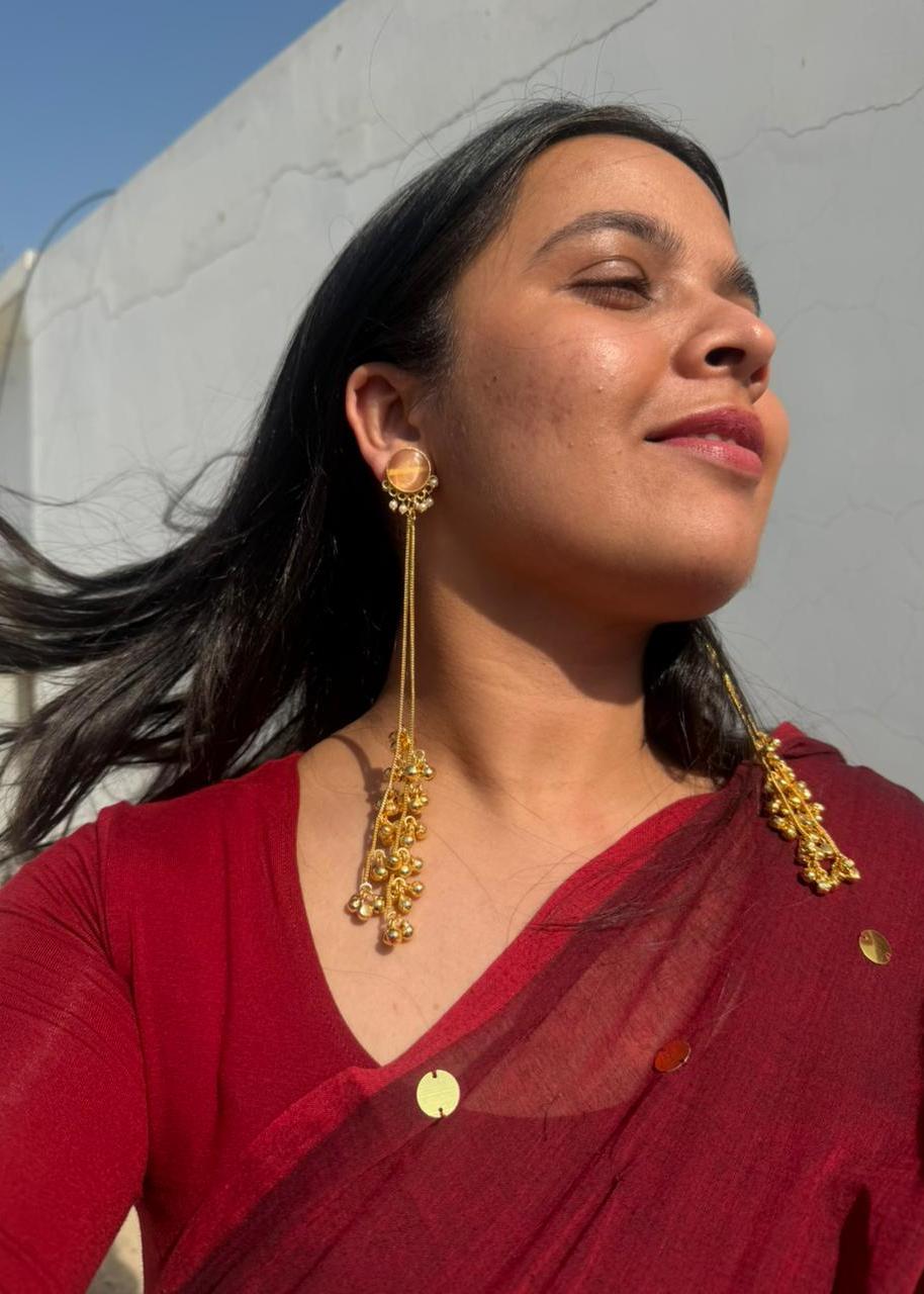 Zoon Kashmiri Jhumka/Earring - Yellow