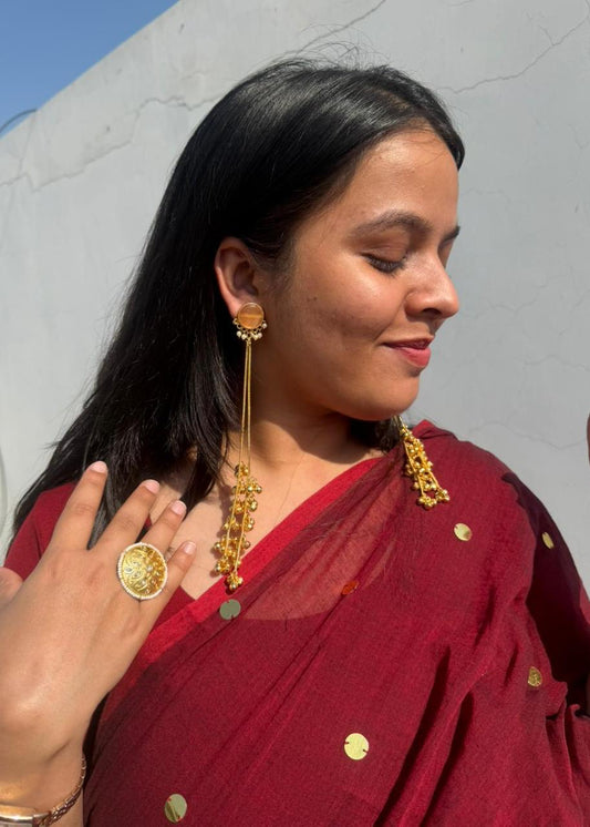 Zoon Kashmiri Jhumka/Earring - Yellow