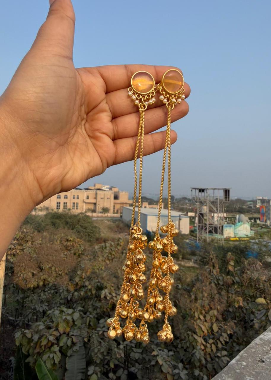 Zoon Kashmiri Jhumka/Earring - Yellow