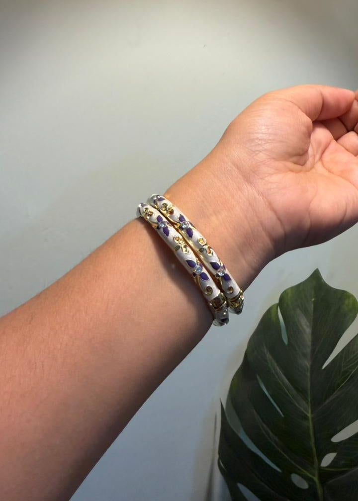 Lilac bloom Bangles - Single Piece
