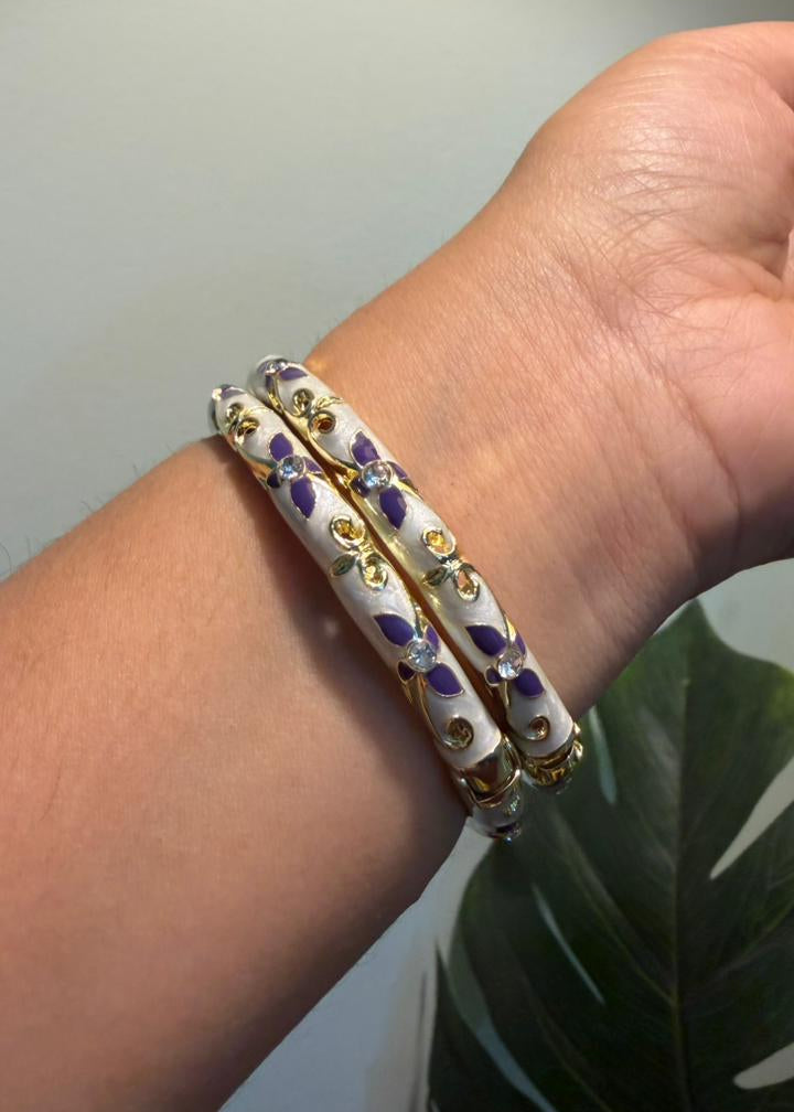 Lilac bloom Bangles - Single Piece