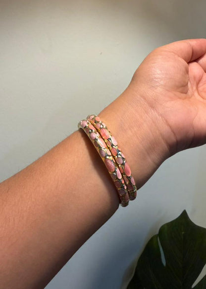 Pink Bubble Bangles - Single Piece