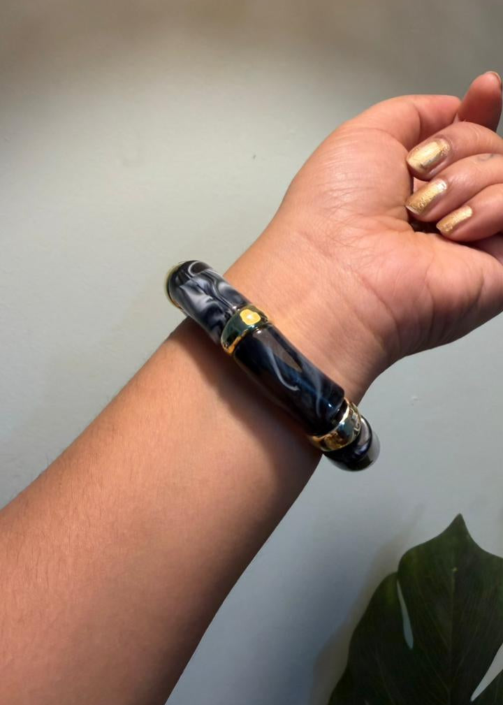 Resin Stackers - Single Piece - Grey Marble
