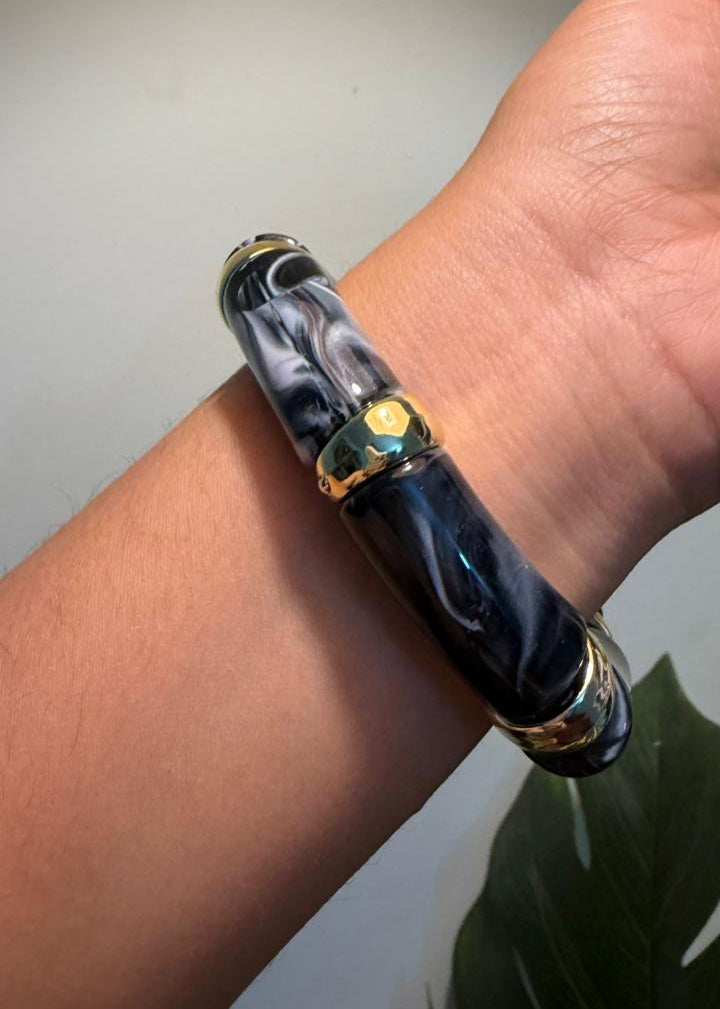 Resin Stackers - Single Piece - Grey Marble