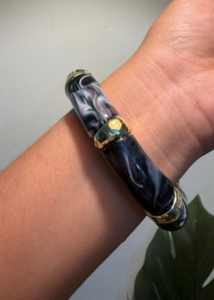 Resin Stackers - Single Piece - Grey Marble