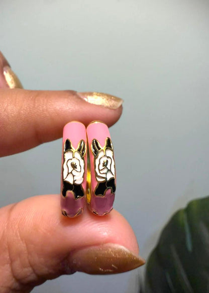 Pastel Pop Enamel Hoops