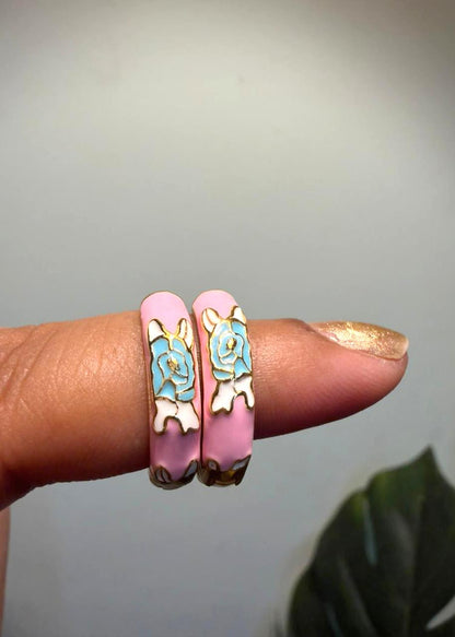 Color Crush Enamel Hoops