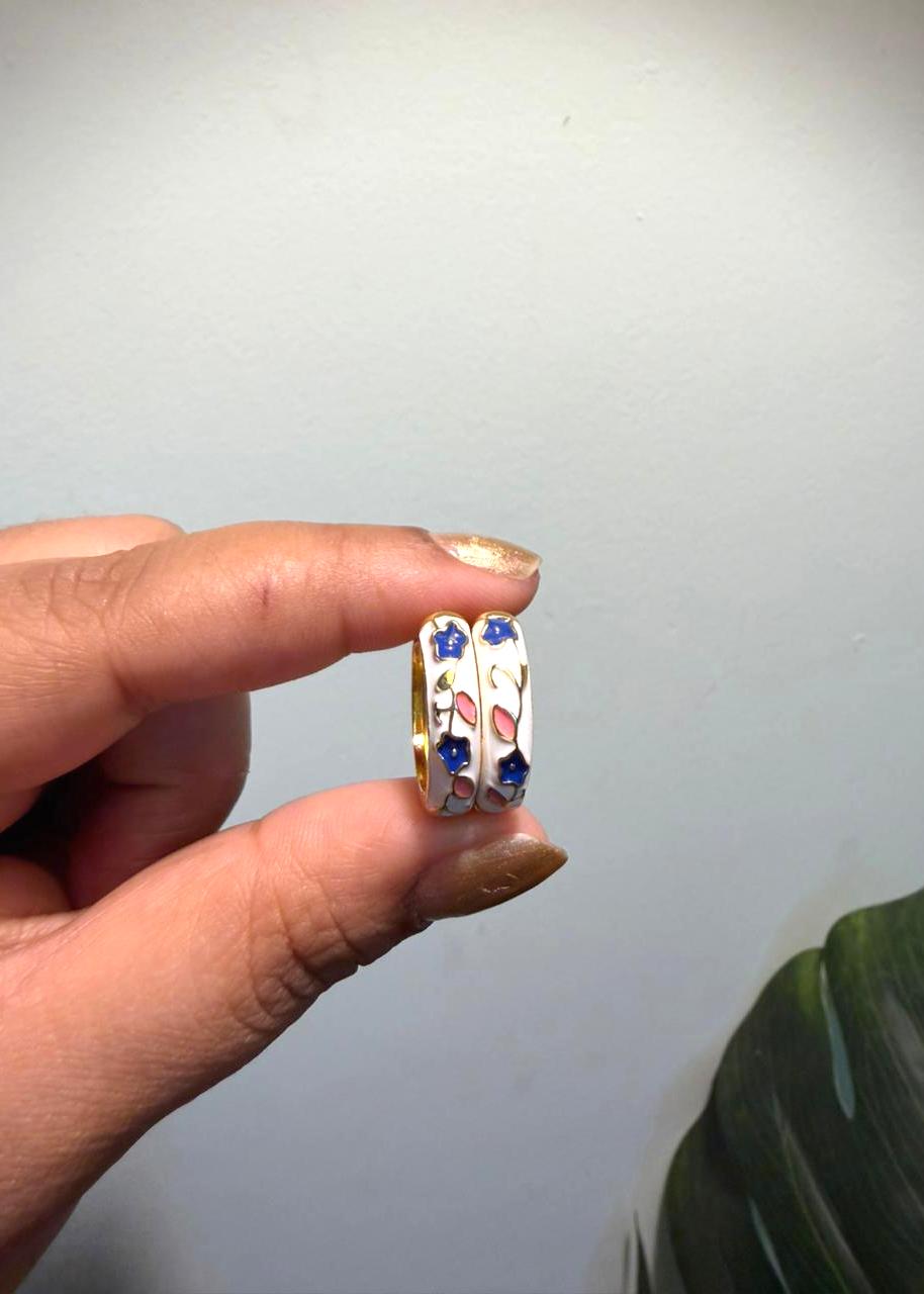White Garden Enamel Hoops