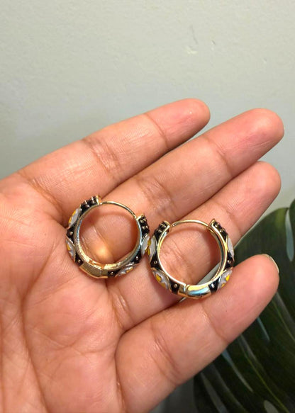 Black Garden Enamel Hoops